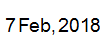 7 Feb, 2018