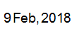 9 Feb, 2018