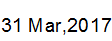 31 Mar, 207