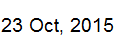 23 Oct, 2015